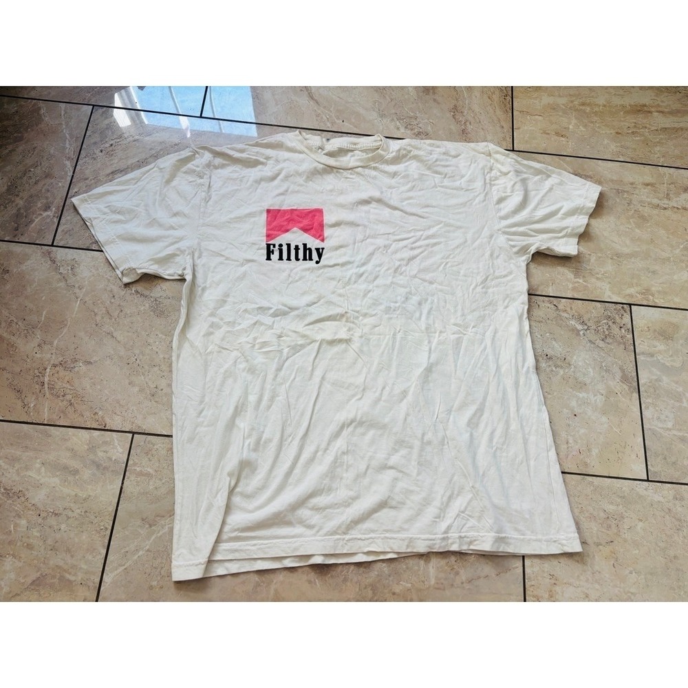 Duvin Design Co Filthy Flamingo Surf Gang Graphic Tee XXL Cream Marlboro Parody